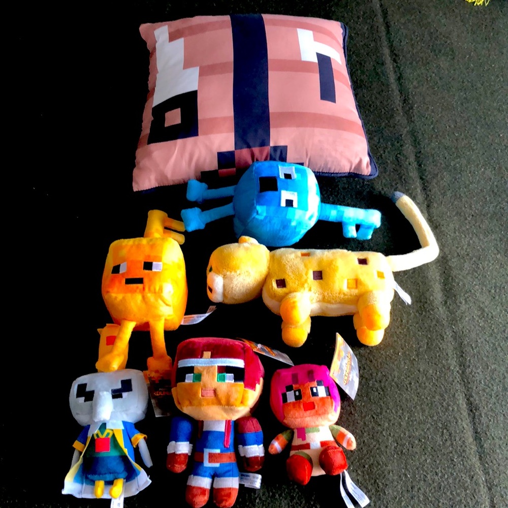 Minecraft Plush Toys and Pillow